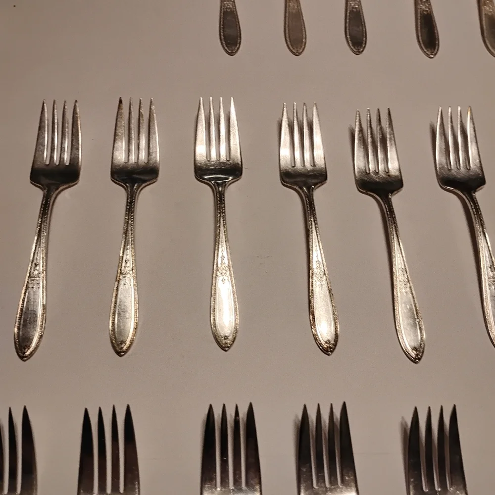 WM Rogers & Son AA Silver Plate 56 Piece Flatware Set Triumph Service For 10 +‎